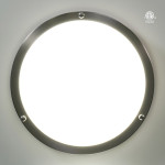 14" DOUBLE RING LED FLUSH MOUNT - 24W - 2000LMN - 3CCT - BLACK - DIMMABLE