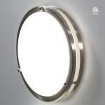 16" DOUBLE RING LED FLUSH MOUNT - 32W - 2400LMN - 3CCT - BLACK - DIMMABLE