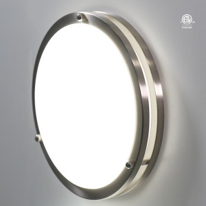 16" DOUBLE RING LED FLUSH MOUNT - 32W - 2400LMN - 3CCT - SATIN NICKEL - DIMMABLE