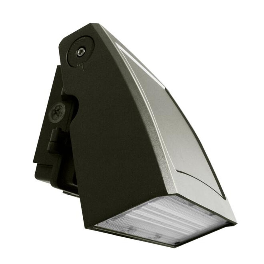 (Vente finale) Wall pack full cutoff 42W 120-347V 40K bronze clear 120 deg. int. photo.