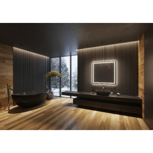 FROSTED HARMONY BACKLIT LED MIRROR 36X36 30K