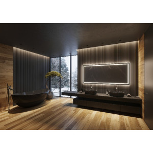 FROSTED HARMONY BACKLIT LED MIRROR 70X32 30K