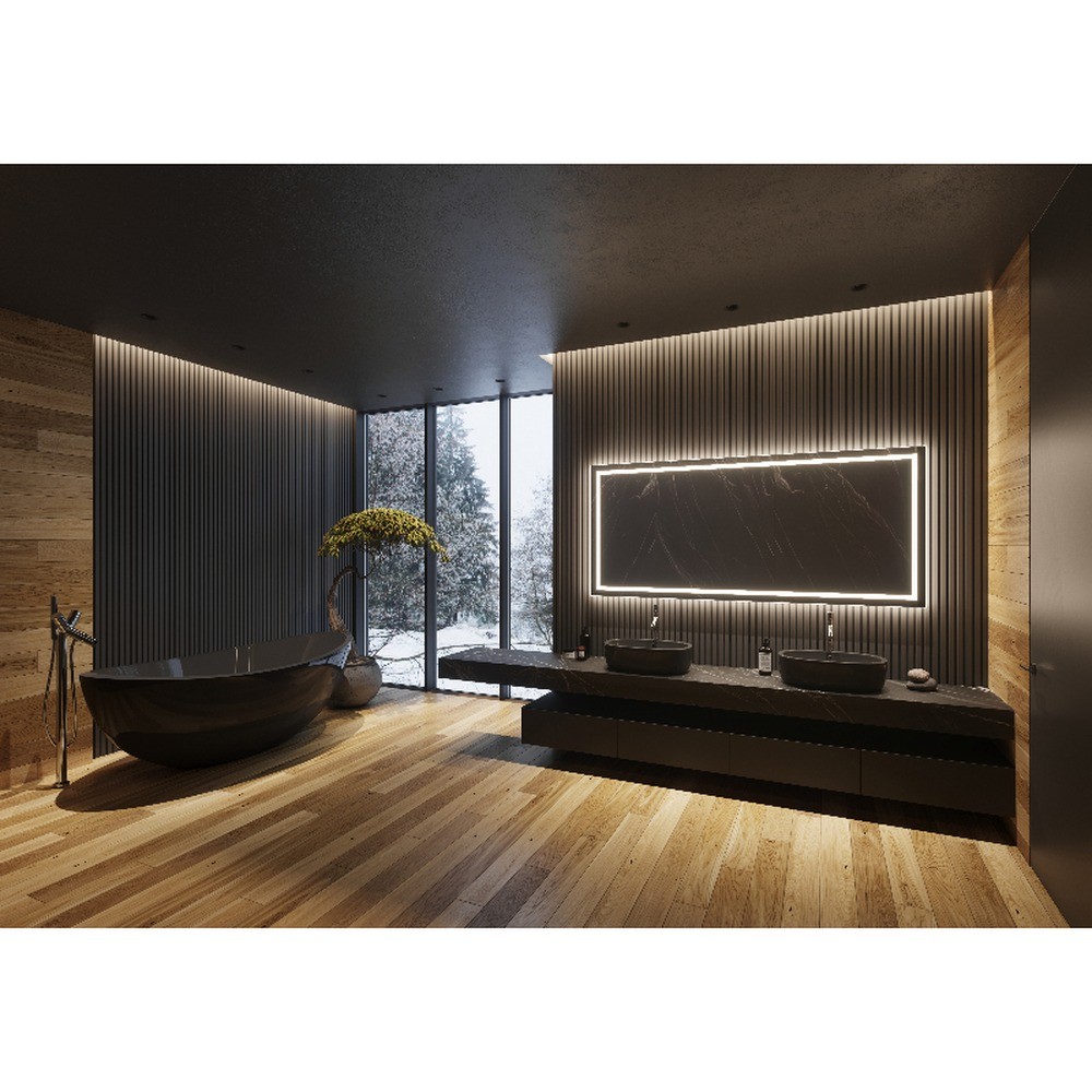 FROSTED HARMONY BACKLIT LED MIRROR 70X32 60K