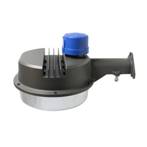 (Vente finale) Barn light 100W 100-277V 50K black clear 120 deg. twist lock photo.