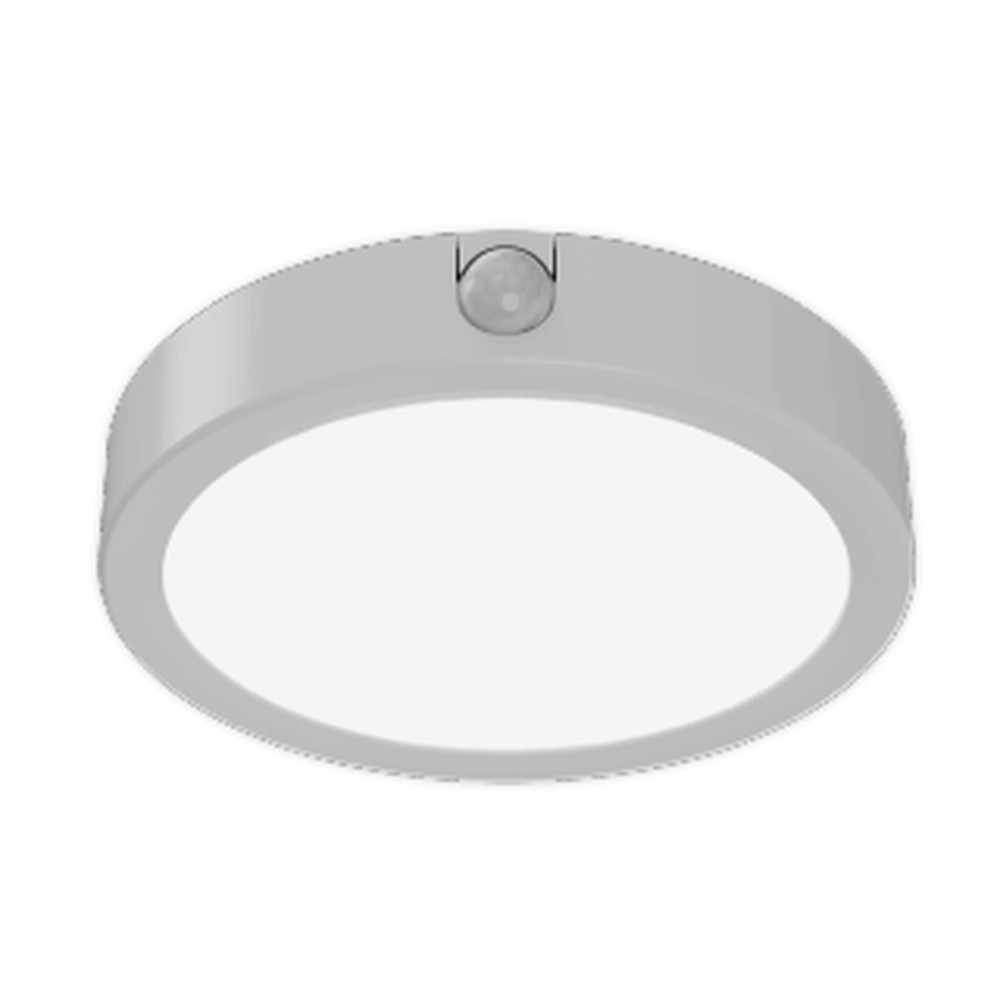 CHL5R-MSD-30K - Rond - 8W - 500 Lumens - 120V - 5 1/8 Diam. X 1 1/8 H.  Détecteur de mouvement.  Mural - White