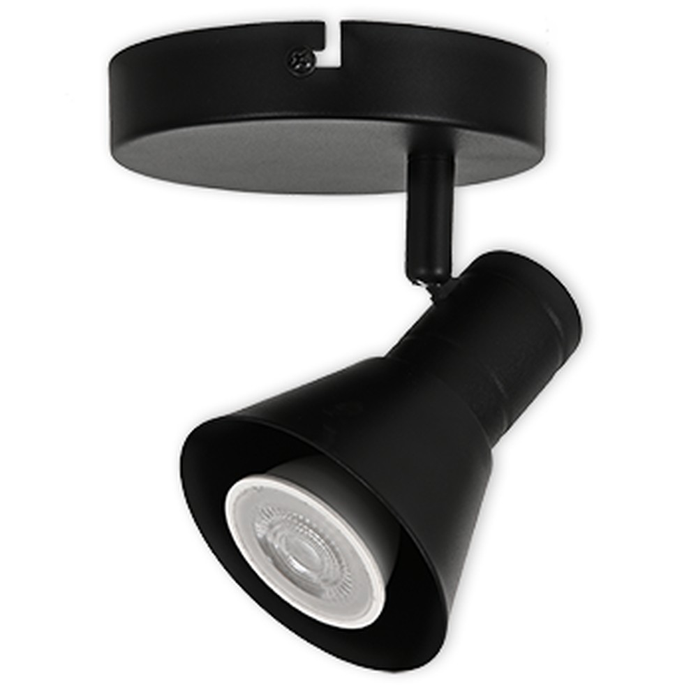 LED CEILING LIGHT FOR GU10 BULBS - SERIES 190 - 1 LIGHT - BLACK