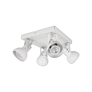 LED CEILING LIGHT FOR GU10 BULBS - SERIES 215 - 4 LIGHTS - WHITE