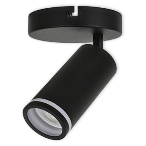 LED CEILING LIGHT FOR GU10 BULBS - SERIES 302 - 1 LIGHT - BLACK