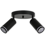 LED CEILING LIGHT FOR GU10 BULBS - SERIES 302 - 2 LIGHTS - BLACK