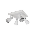 LED CEILING LIGHT FOR GU10 BULBS - SERIES 304 - 4 LIGHTS - WHITE