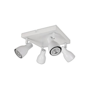 LED CEILING LIGHT FOR GU10 BULBS - SERIES 304 - 4 LIGHTS - WHITE