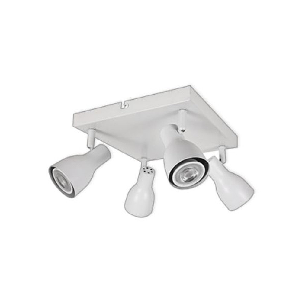 LED CEILING LIGHT FOR GU10 BULBS - SERIES 304 - 4 LIGHTS - WHITE