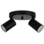 LED CEILING LIGHT FOR GU10 BULBS - SERIES 104 - 2 LIGHTS - WHITE