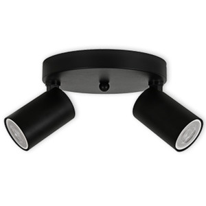 LED CEILING LIGHT FOR GU10 BULBS - SERIES 104 - 2 LIGHTS - WHITE