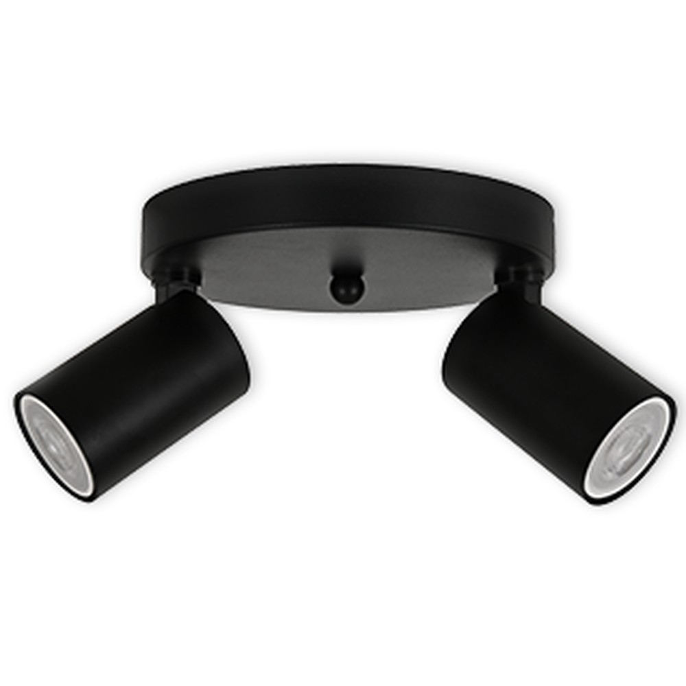 LED CEILING LIGHT FOR GU10 BULBS - SERIES 104 - 2 LIGHTS - WHITE