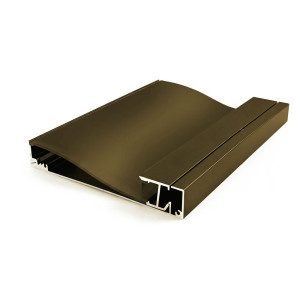 SURFACE MOUNTED BASEBOARD ALUMINUM PROFILE 10015 WITH PC COVER 10FT CHAMPAIGN