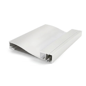 SURFACE MOUNTED BASEBOARD ALUMINUM PROFILE 10015 WITH PC COVER 10FT WHITE
