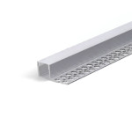 TRIMLESS RECESSED ONE SIDE PROFILE 3515A WITH 2 ENDCAPS & PC COVER 10FT SILVER