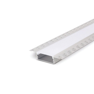 ALUMINUM PROFILE 5020PH 3M WITH ENDCAPS AND PC COVER 10FT SILVER