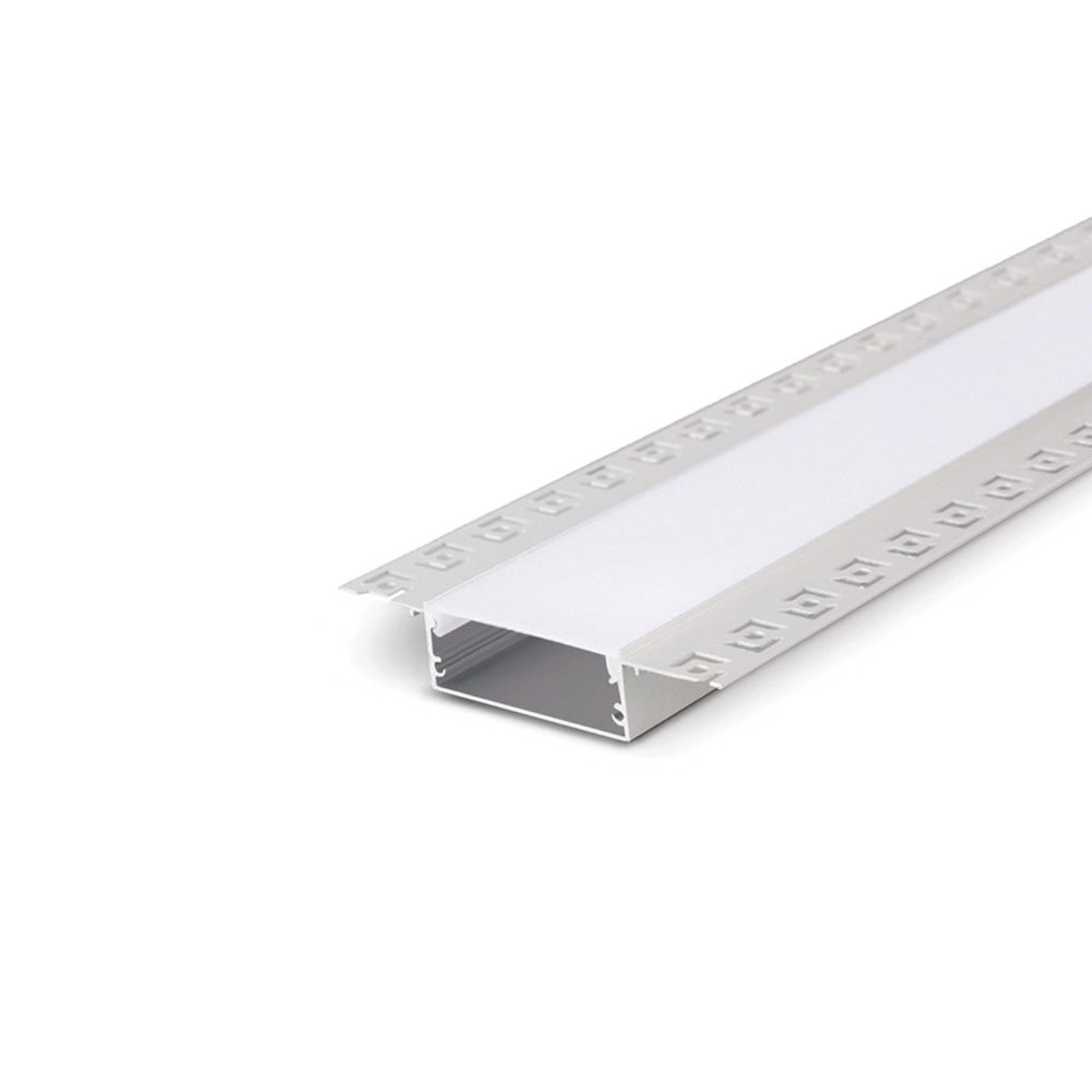 ALUMINUM PROFILE 5020PH 3M WITH ENDCAPS AND PC COVER 10FT SILVER