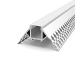 TRIMLESS RECESSED CORNER PROFILE 5324 WITH 2 ENDCAPS & PC COVER