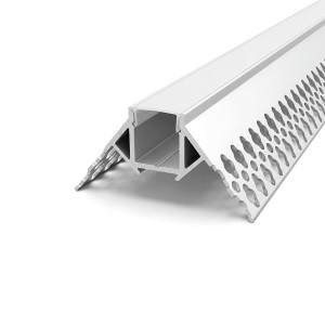 TRIMLESS RECESSED CORNER PROFILE 5324 WITH 2 ENDCAPS & PC COVER