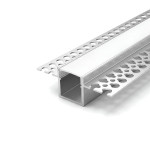 TRIMLESS RECESSED ALUMINUM PROFILE 5515 WITH PC COVER 10FT SILVER