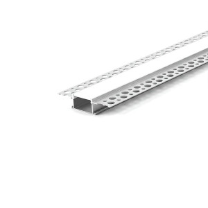 TRIMLESS RECESSED AFTER DRYWALL ALUMINUM PROFILE 6114 WITH 2 ENDCAPS & PC COVER 10FT SILVER