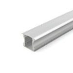RECESSED ALUMINUM PROFILE 613B WITH PC COVER 10FT SILVER