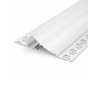 SURFACE MOUNTED CEILING OR BASEBOARD ALUMINUM PROFILE 9836M WITH PC COVER 10FT WHITE