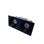 ANTI-GLARE ENCASTRE TWO TETES LUMINAIRE ENCASTRE 120VAC 30W 2100LM BEAM ANGLE 36° 4000K CRI>90 PF>0.9 DAMP LOCATION