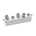 5 HEADS LED RECESSED LINEAR ADJUSTABLE SPOT LIGHT 15W - 5CCT CRI90 BEAM ANGLE 38 WET LOCATION - WHITE