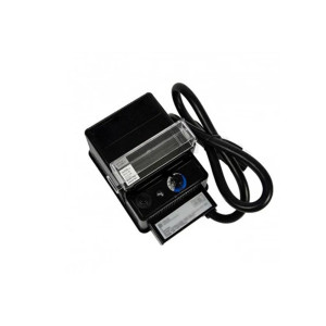 LED EXTÉRIEUR LUMINAIRE TRANSFORMER 120V AC 60HZ INPUT 12V AC OUTPUT 100W PC+UV HOUSING BRASS CORE NOIR COLOR
