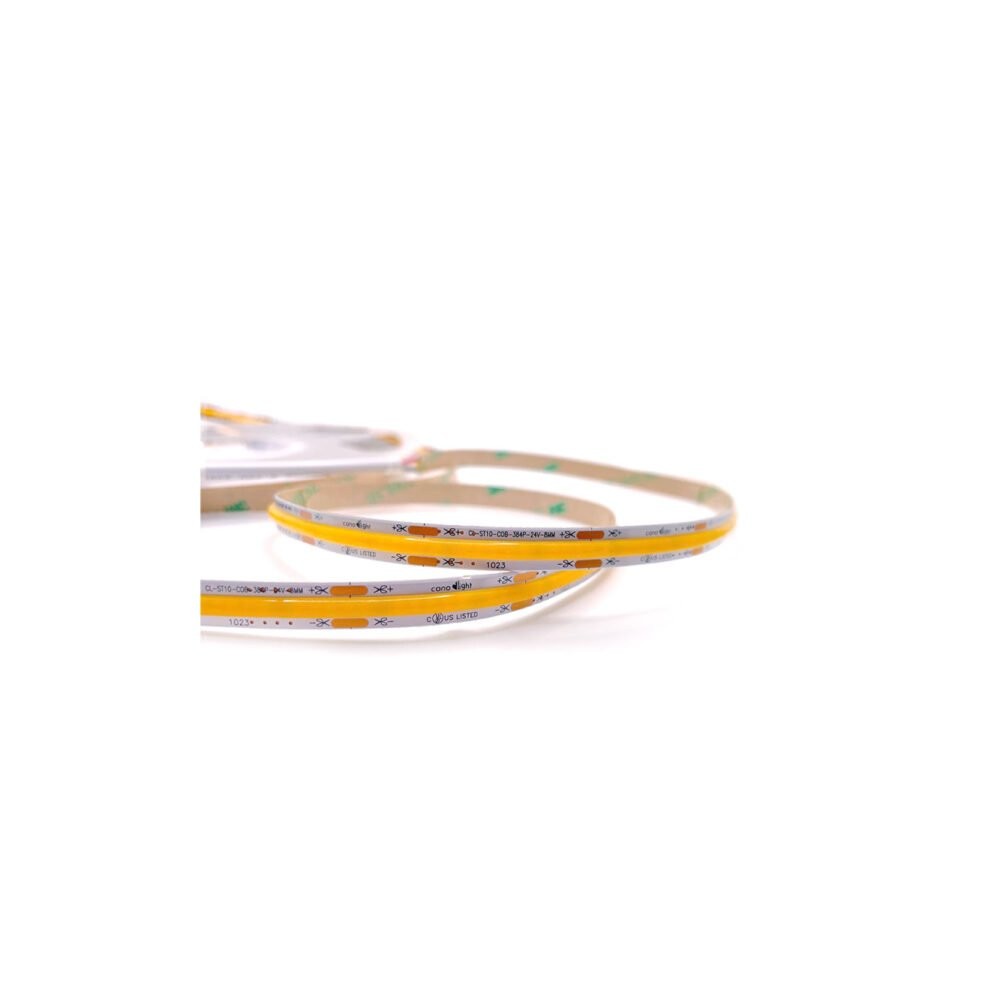 LONG RUN COB STRIP LIGHTS 8MM PCB WIDTH 384LED/M - 8W/M  - 14V DC - 640 LM/M - 10M/ROLL - IP20 3000K-4000K-5000K