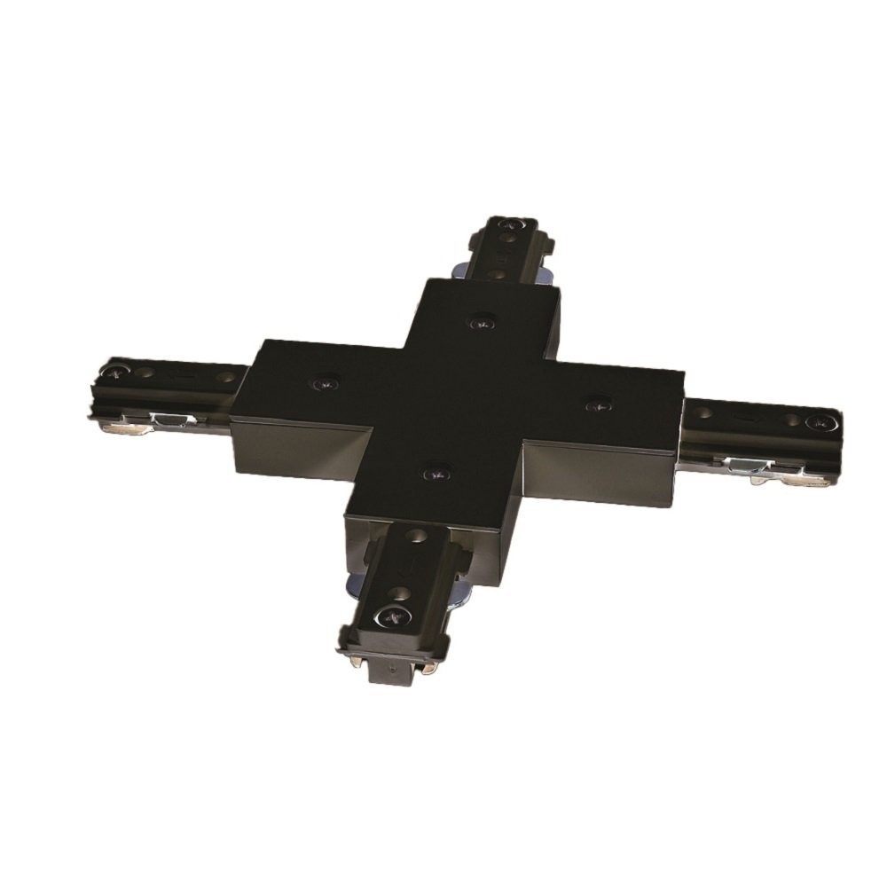 3 WIRES SURFACE MOUNTED TRACK ACCESSORIES X CONNECTOR WHITE & BLACK