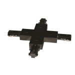 3 WIRES SURFACE MOUNTED TRACK ACCESSORIES X CONNECTOR WHITE & BLACK