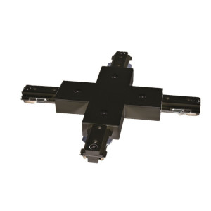 3 WIRES SURFACE MOUNTED TRACK ACCESSORIES X CONNECTOR WHITE & BLACK