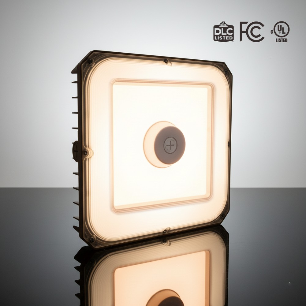 LED CANOPY 3CCT (3500K - 1000K AND 5000K) + 3 WATTAGE SELECTABLE (20W - 10W AND 40W) - 135L/WATT OR 5400 MAX