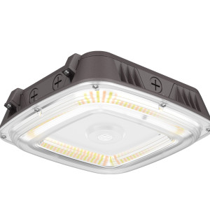 CPM - Canopy Light - Square - 20W/40W/55W/65W/75W - 3000K/4000K/5000K - 120-347V - Bronze - 5 Year Warranty