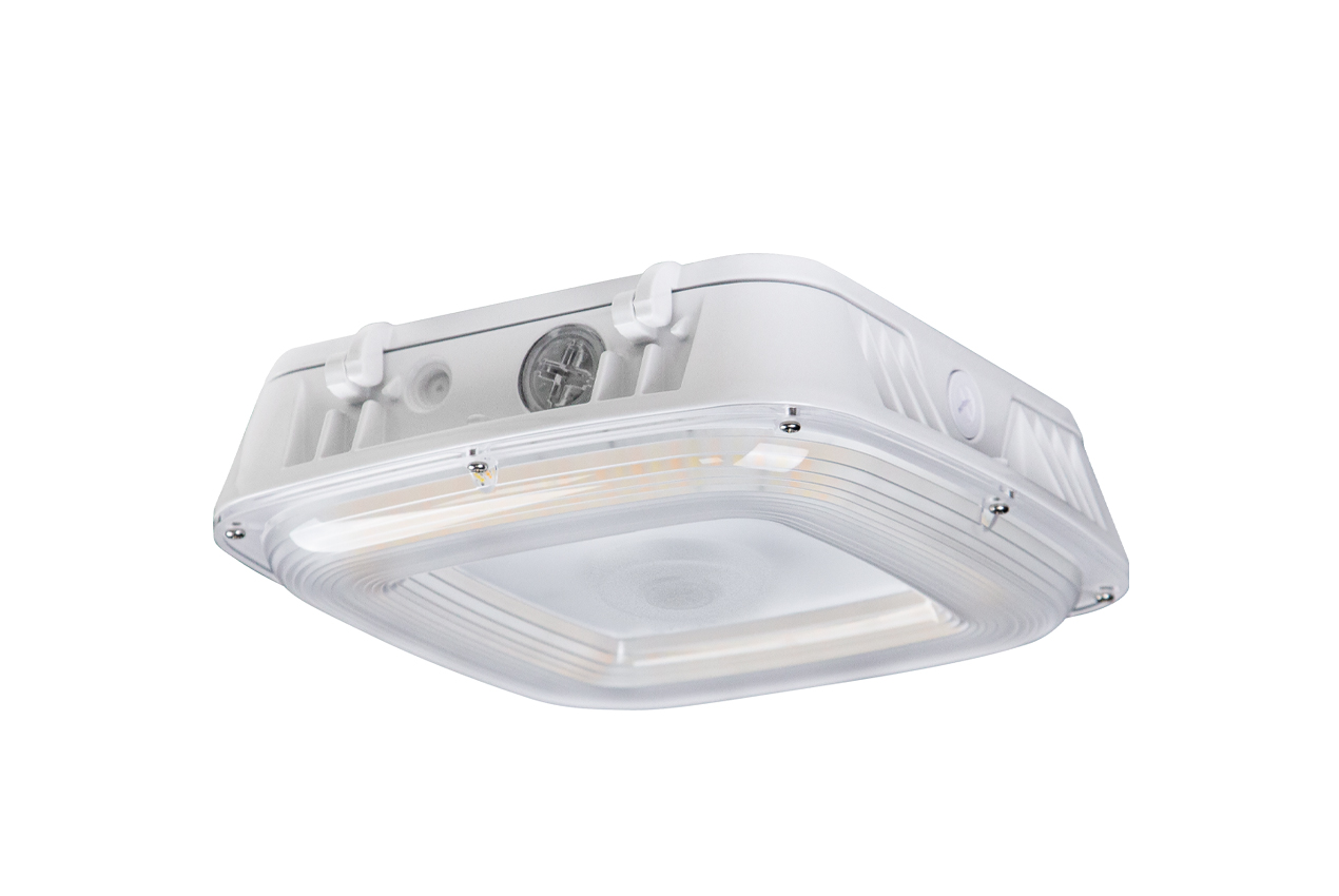 CPM - Canopy Light - Square - 20W/40W/55W/65W/75W - 3000K/4000K/5000K - 120-347V - White - 5 Year Warranty