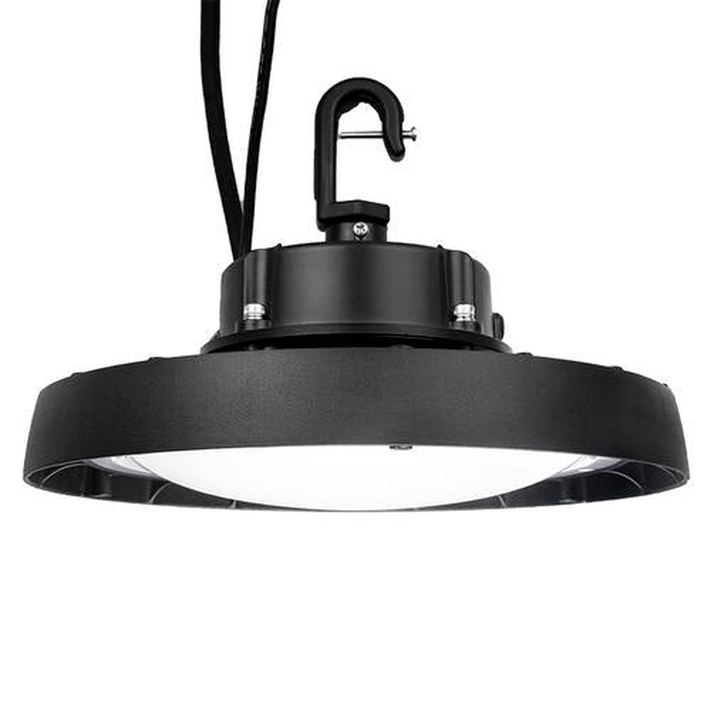 UFO highbay dome V3 100W 100-277V 50K black frost 120 deg. dim 0-10V DLC Premium - DLC ID S-POSY75 - 15 -080 Lumens
