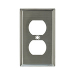 8421-SS - Duplex Cover Plate - Stainless Steel - 1 Gang