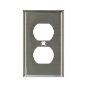 8421-SS - Duplex Cover Plate - Stainless Steel - 1 Gang