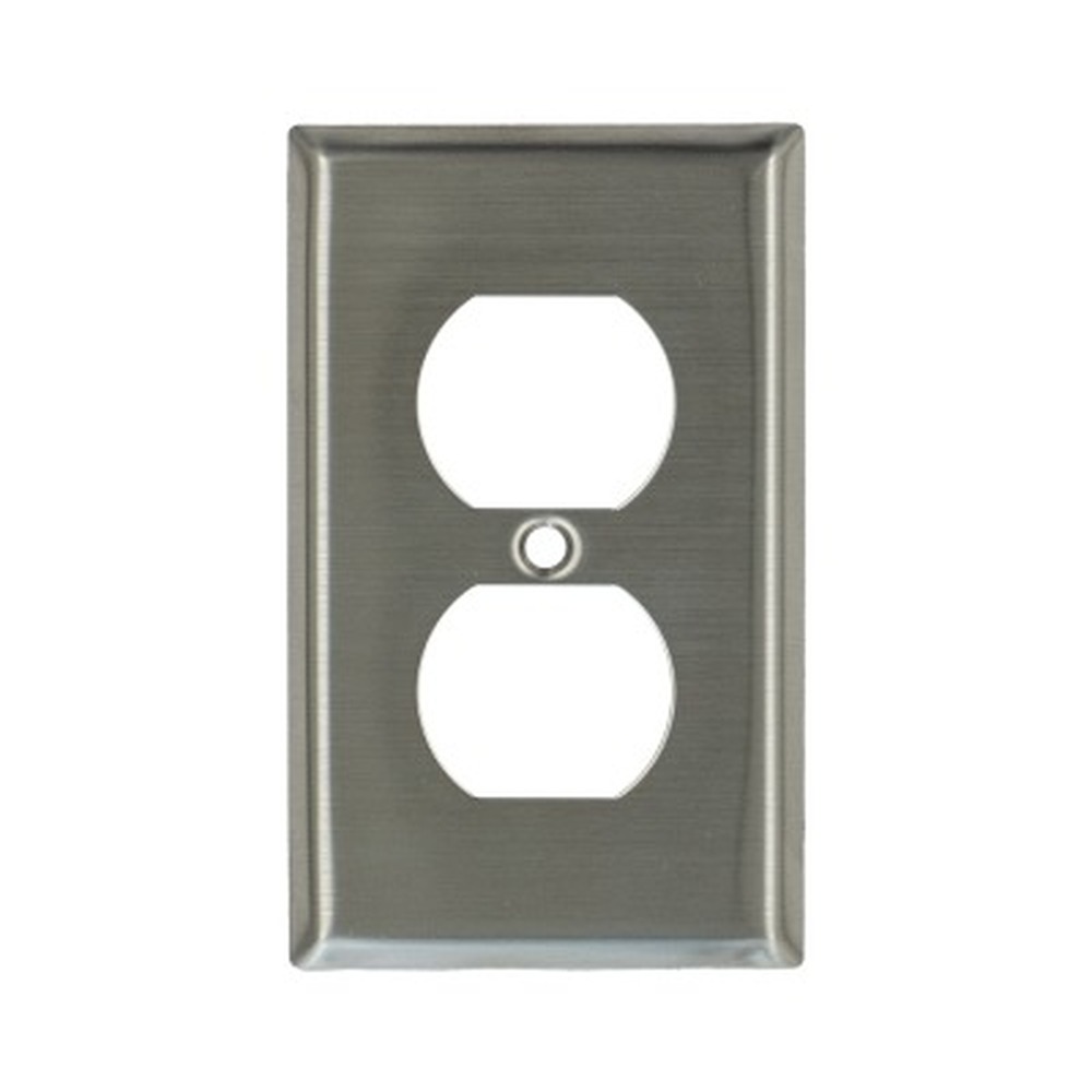 8421-SS - Duplex Cover Plate - Stainless Steel - 1 Gang