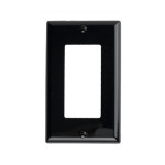 Decorator Wallplate - 1 Gang - Black - Plastic - V2