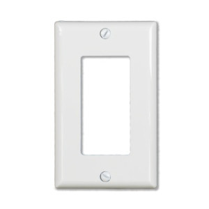 Decorator Wallplate - 1 Gang - White - Plastic - V2
