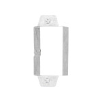 Decorator Mid Size Wallplate - 1 Gang - White - Plastic - 20/Box