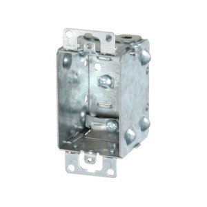 1102-L - Gangable Box with Ears and NMD Clamp 10 cu.in