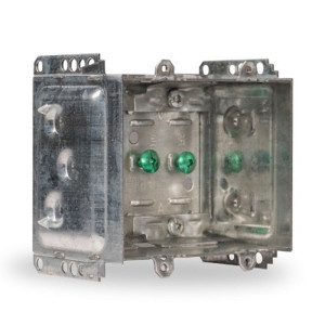 2304-LH-2 - 2 1/2" Deep Box - 2 Gang w/Positioning Tabs & Clamps 20/box