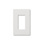 Decorator Wallplate - 1 Gang - Screwless - White - Plastic - V2